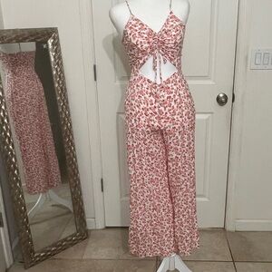 Vine and Valley Floral Pink Jumpsuit